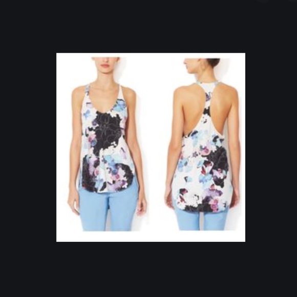3.1 Phillip Lim Floral Racerback Tank Size 4 - Picture 4 of 4